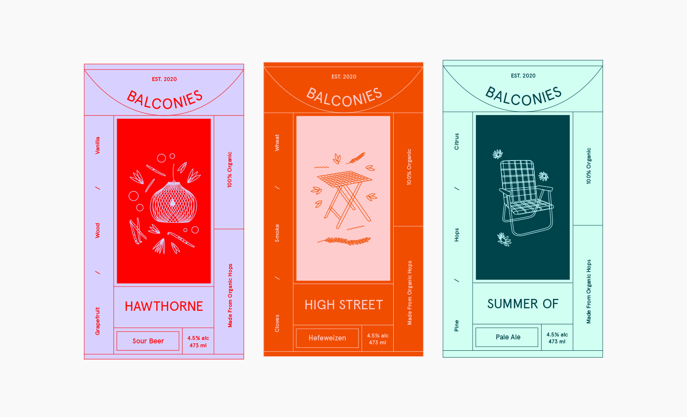 image of fronts of labels