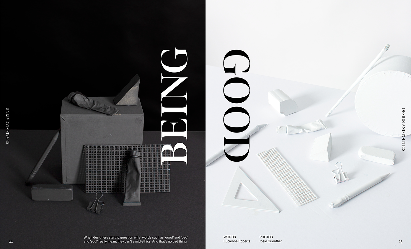 image of close ups of monotone painted design tools