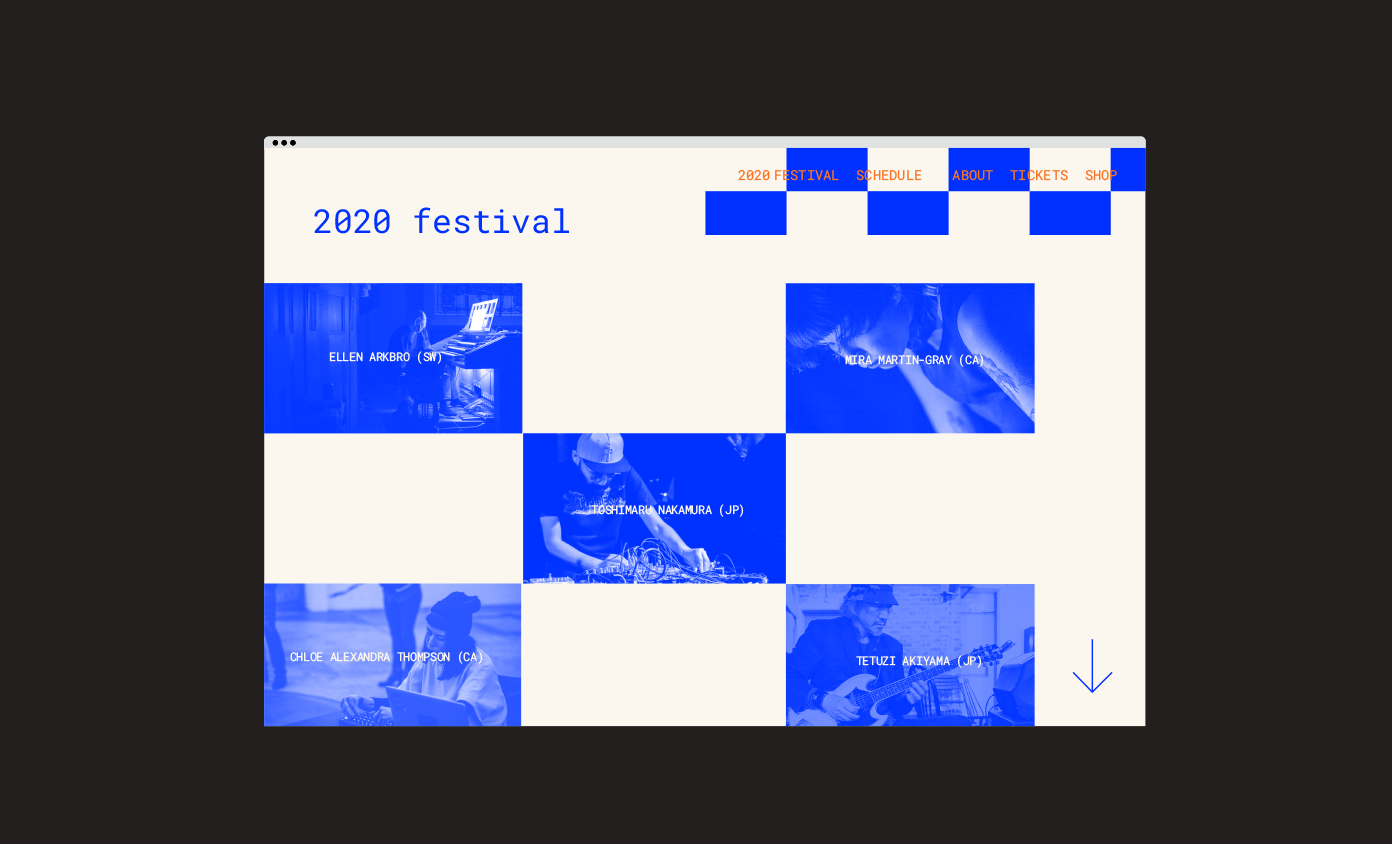 image of website home screen